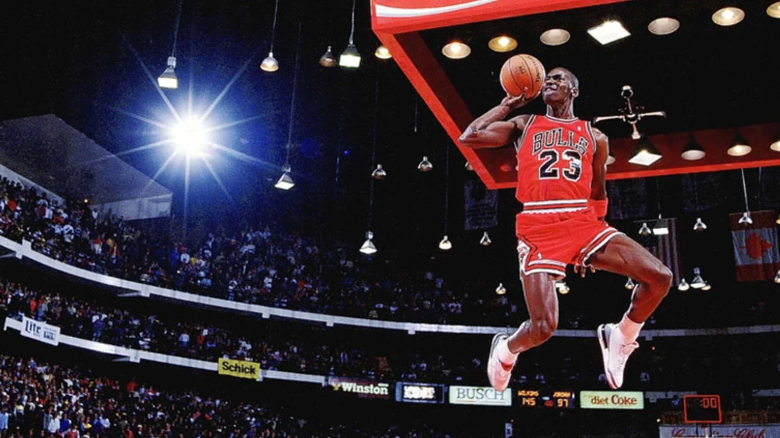 Michael Jordan mid-air