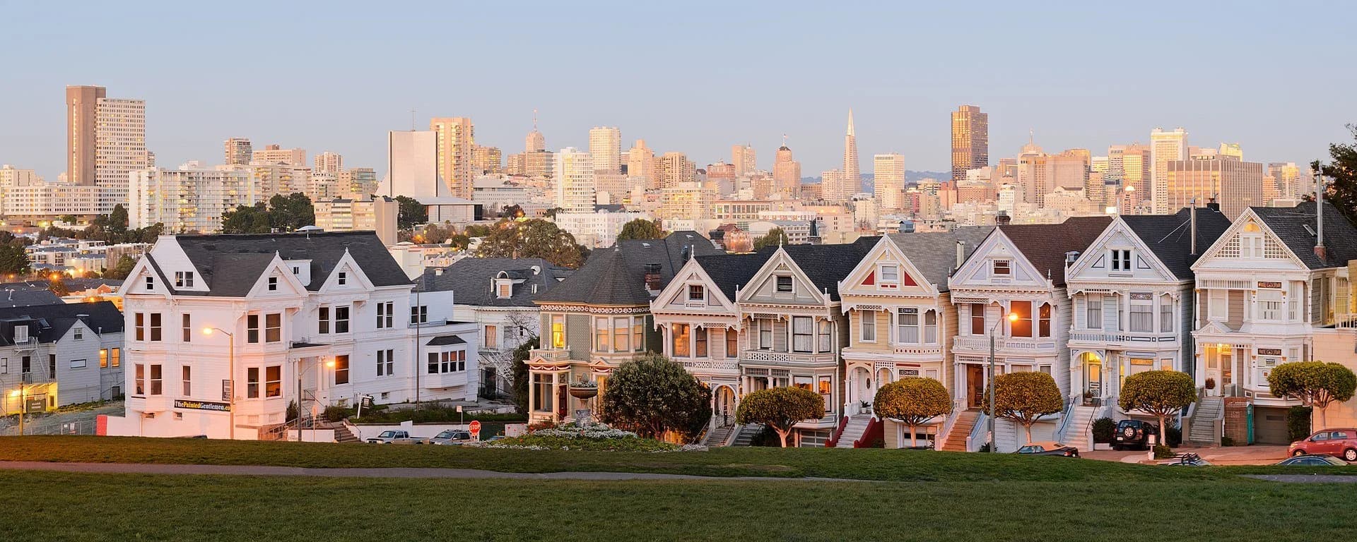 The Painted Ladies Victorian houses, San Francisco, January 2013